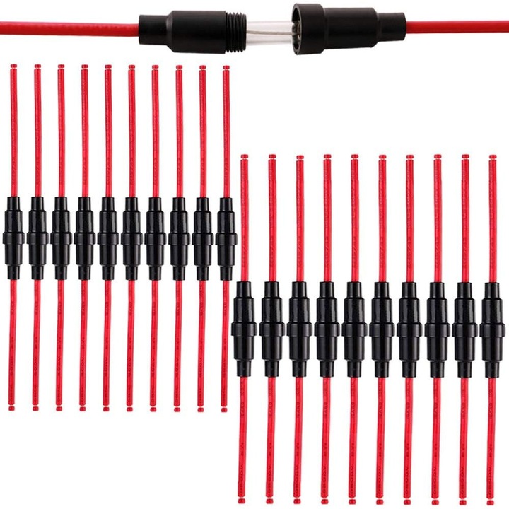 20db AGC Pili-Paradise biztonsági konzol készlet, 5x20mm és 6x30mm, műanyag és fém, fekete és piros
