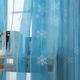 Cortina de fereastra tulle cu fulgi de zapada, 100cm x 200cm, multicolor, set 1 bucata