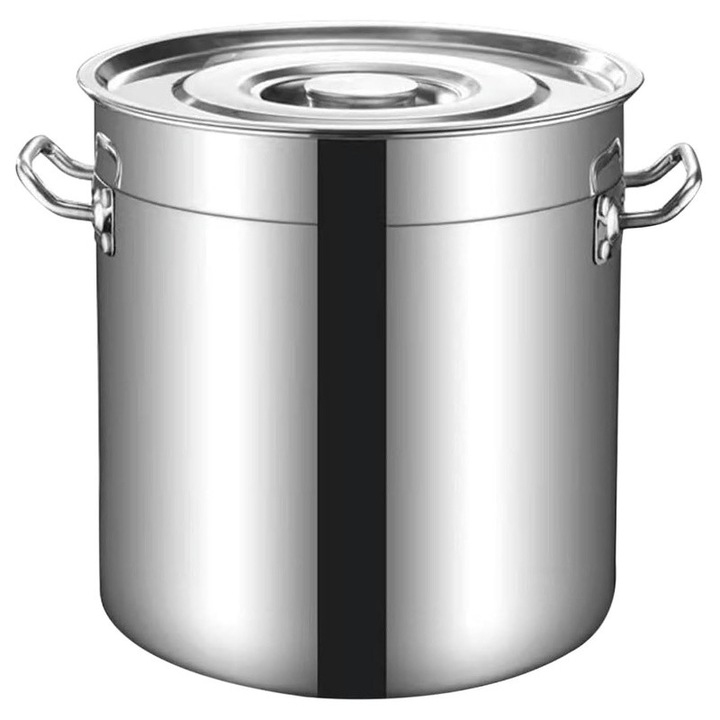 Oala cu capac, Rosberg, R51211C40, 50 litri, 40x40 cm, Inox