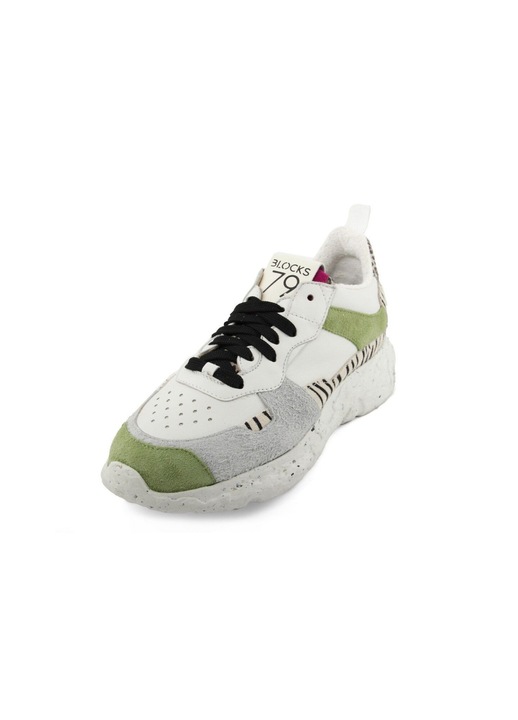 Tenisi femei, Blocks 79, piele, cauciuc, alb-maro, 40 EU