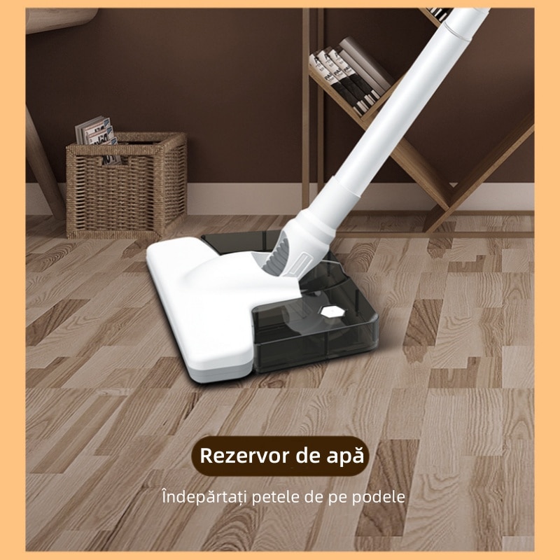 Aspirator fara fir, 120W, 5 moduri de curatare, aspiratie puternica, umed si uscat, corp usor, detasabil si lavabil, alb
