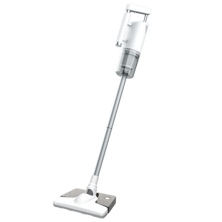 Aspirator fara fir, 120W, 5 moduri de curatare, aspiratie puternica, umed si uscat, corp usor, detasabil si lavabil, alb