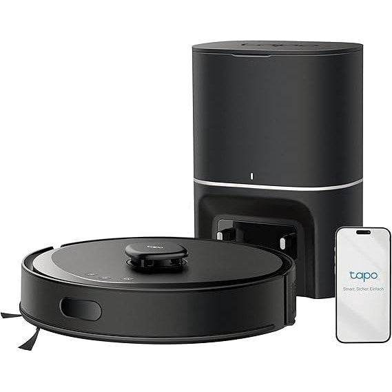 Aspirator Robot Tapo Rv30 Max Plus, Mop, Statie Automata, Aspiratie 5300Pa, Negru