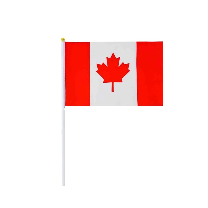 Set 10 steaguri Canada cu suport, poliester
