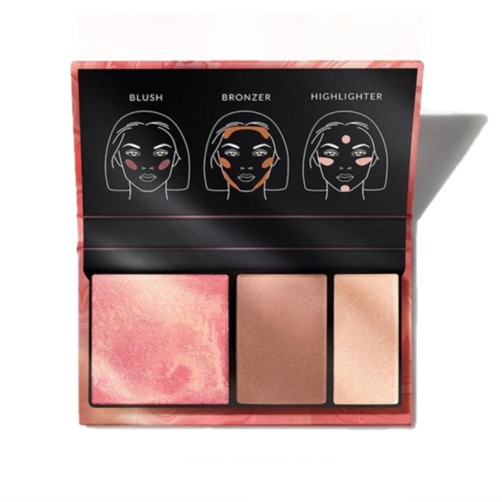 Paleta pentru conturul fetei 3-in-1, Avon, Sun Kissed, 3.8 g