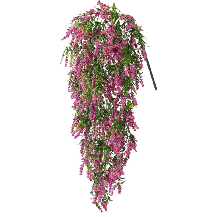 Decorare perete cu flori false, set 1pc, lavanda, multicolor