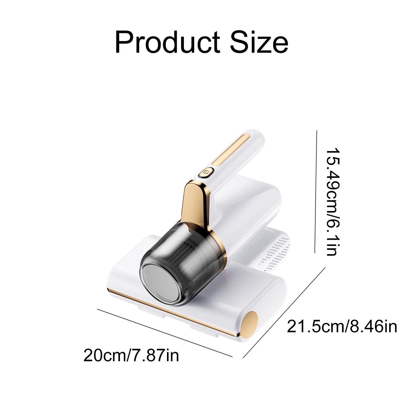 Aspirator de saltele cu cablu, 8000Pa, curatare profunda, alb, 21.5x20x15.5cm