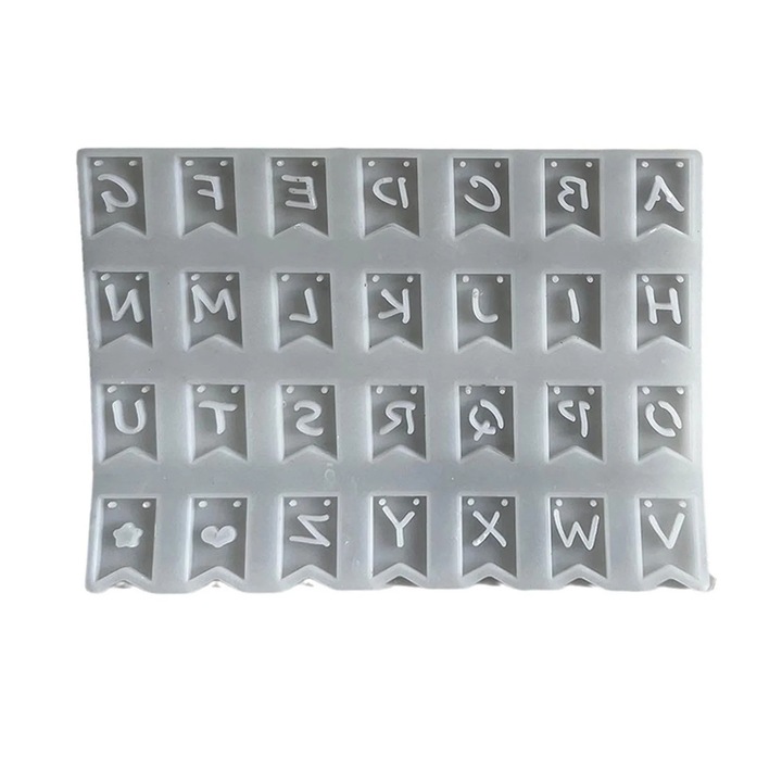 Forma cu litere de Craciun, 26 litere A-Z, decorare festiva, silicon