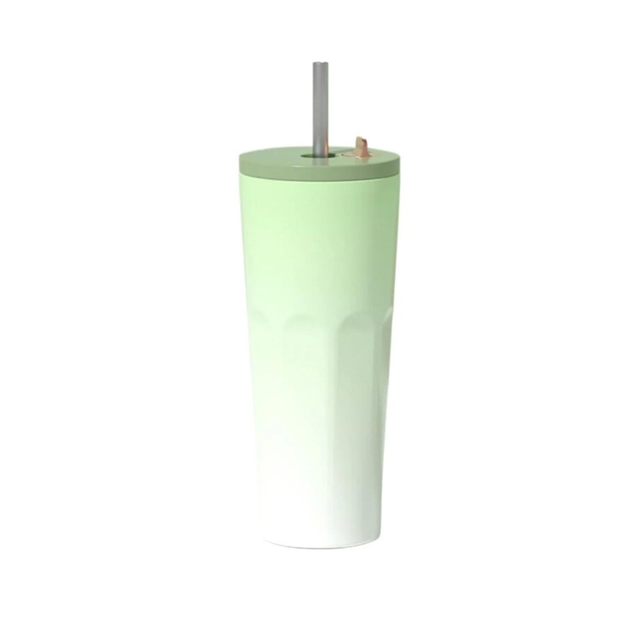 Cana termica 700ml cu capac etans, din otel inoxidabil, pentru bauturi calde si reci, multicolor, 23x10x10cm