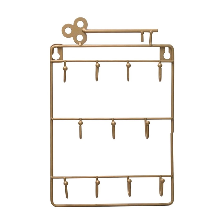 Suport pentru chei, organizator de scrisori din lemn, design rustic, multicolor, set 1 buc.