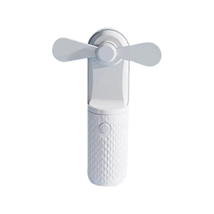 Ventilator portabil, mini ventilator USB reincarcabil, 2 viteze, alb, 1.5x1.5x5.5 inch