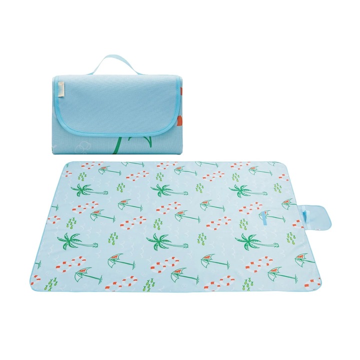Patura picnic, impermeabila, 145x80cm, multicolor, pentru camping si festivaluri