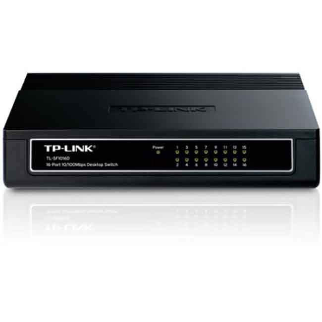Switch TP-Link 16 Port TPL SW 16P-FE Unmngd Desk