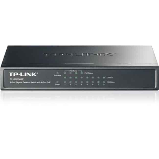 Switch 8 Port TP-Link 4 FE POE Unmngd Desk