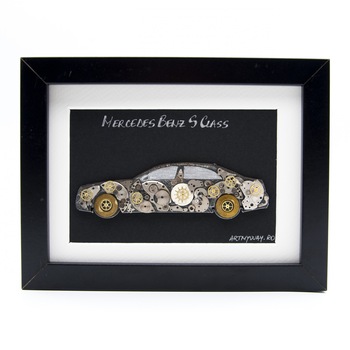 Tablou Mercedes Benz S Class, Piese de Ceas, Colectia Artmyway Tablou Mercedes Benz S Class, Piese de Ceas, Colectia Artmyway