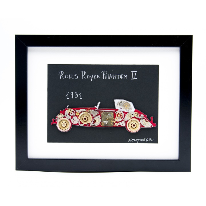 Rolls Royce Phantom II festmény 1931, veterán autó, Artmyway kollekció