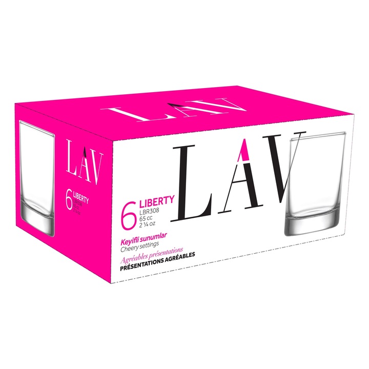 Комплект от 6 чаши за ликьор LAV Liberty 65 мл LV-LBR308F