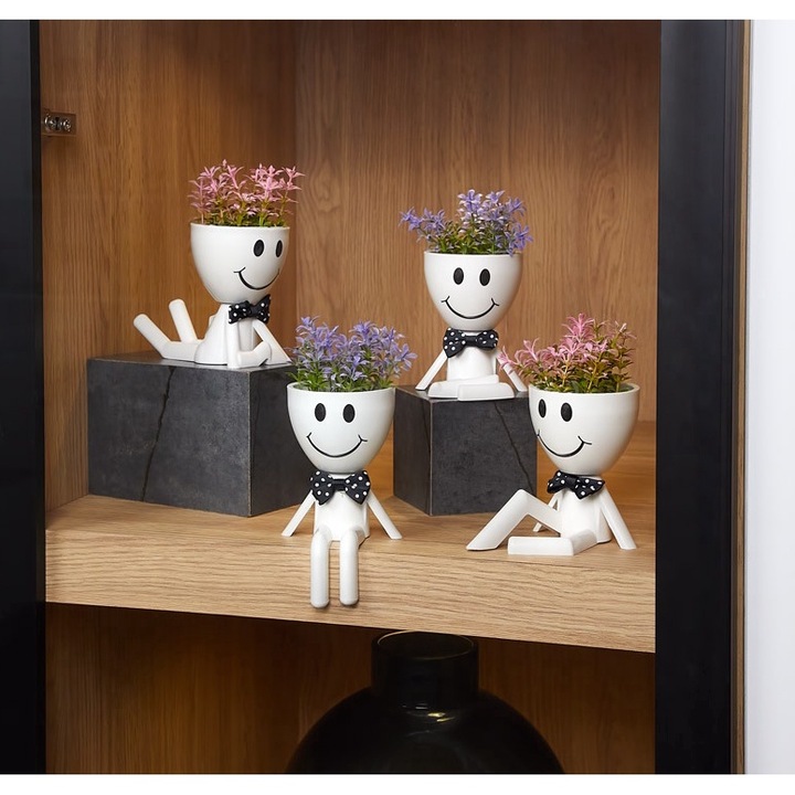 Decorațiune cu floare artificială în ghiveci Iris 8x16cm