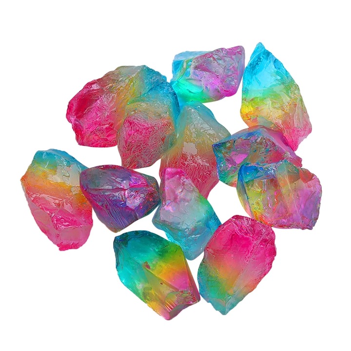 Set cristale decorative, naturale, multicolor