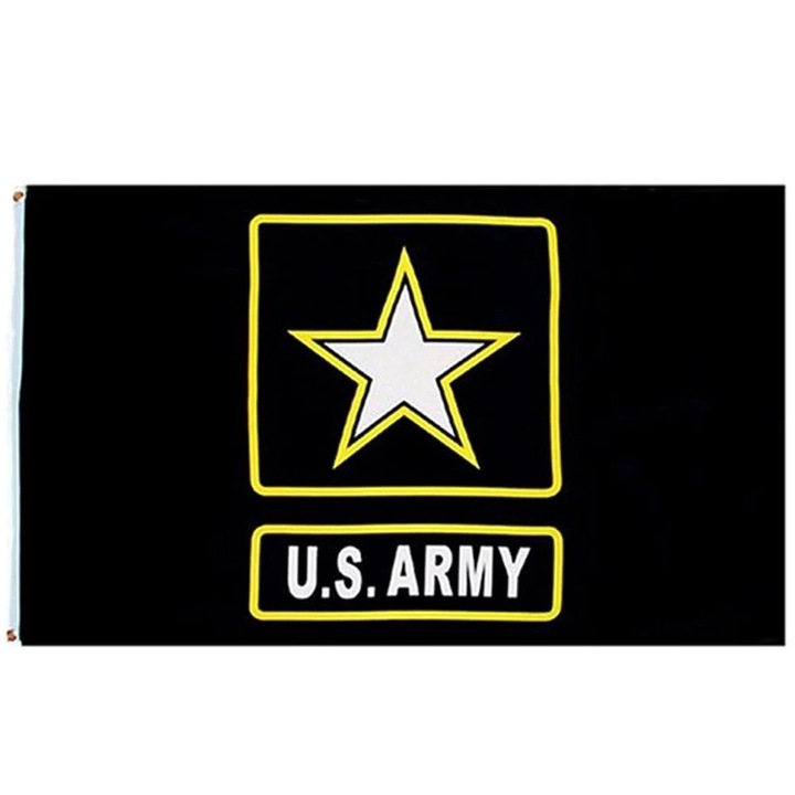 Steag US Army Gold Star Veteran 3'x5', 90x150cm, negru/auriu