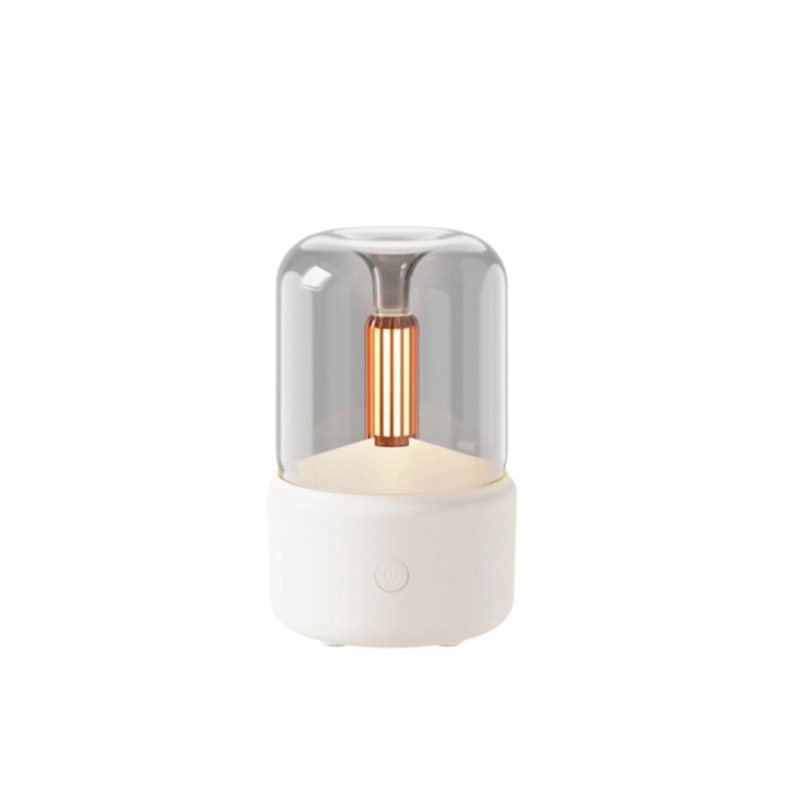 Difuzor de ulei aromaterapie cu functie de oprire automata, umidificator cu vapori reci si lumini calde, multicolor, pentru acasa