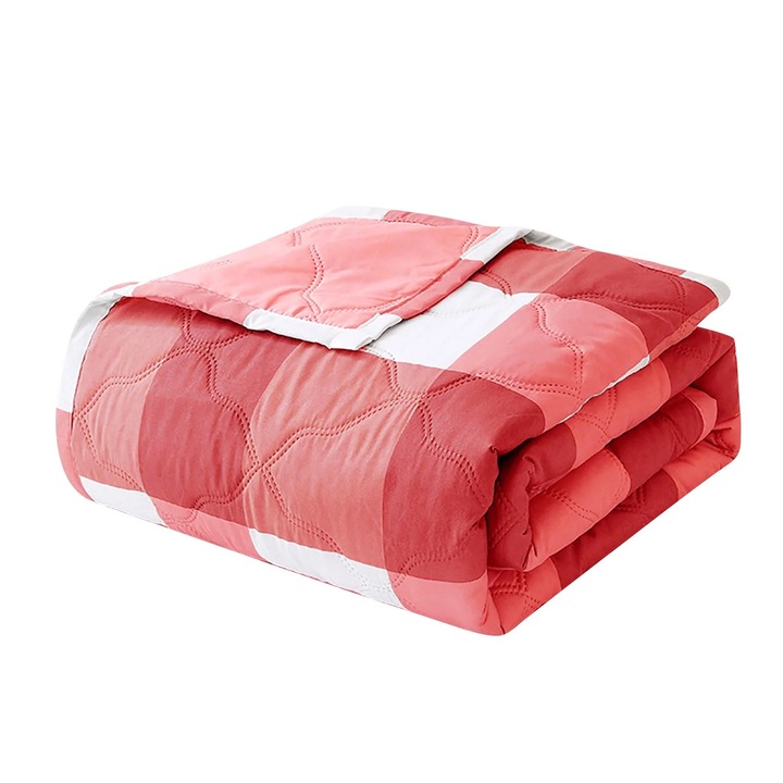 Patura racoroasa de vara, multicolora, 40x35x3cm, pentru somn confortabil, ideala pentru nopti calduroase, efect dublu de racire