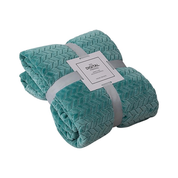 Patura din fleece, 100x150cm, multicolor, set de paturi pentru canapea si pat