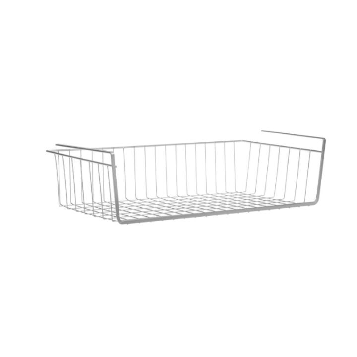 Бяла метална висяща кошница-органайзер 50x25,5x13,5 см