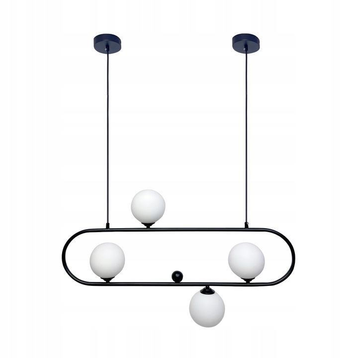 Lustra suspendata, negru, 4*G9, 80x135cm