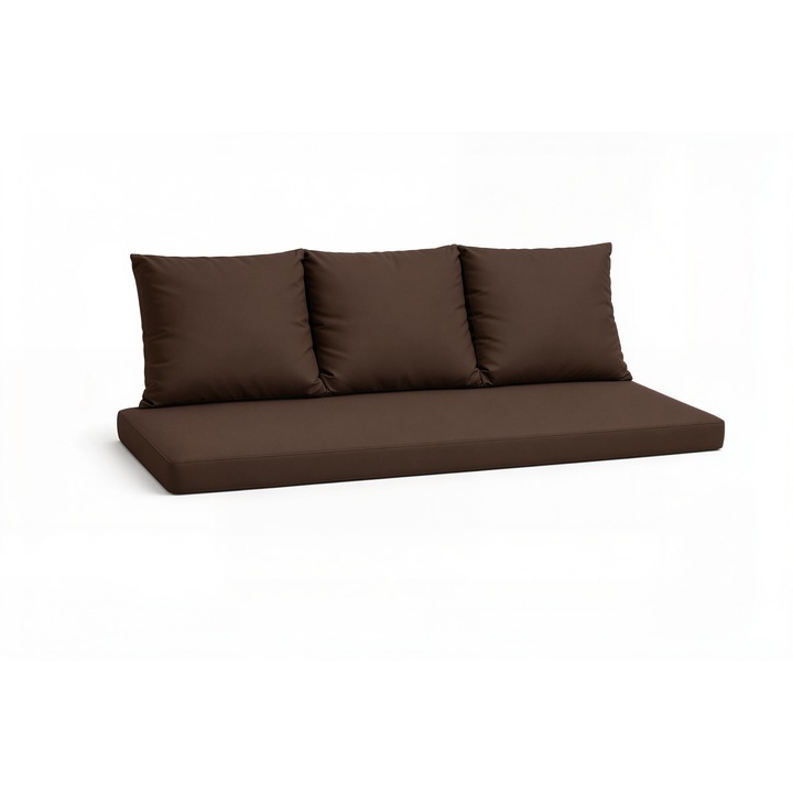 Perna canapea de gradina din mobilier de gradina polyrattan, Old Garden, sezut 160 x 50 si Perna spatar 50cm, Maron