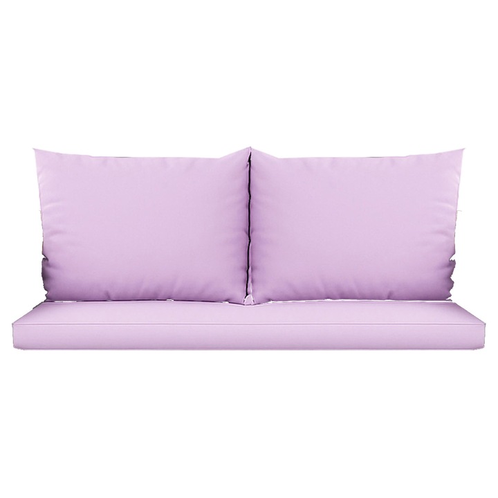 Perna bancuta de gradina, perna pentru leagan, Old Garden, sezut 100 x 50 x 7 si spatar 2x50x56cm, Violet deschis