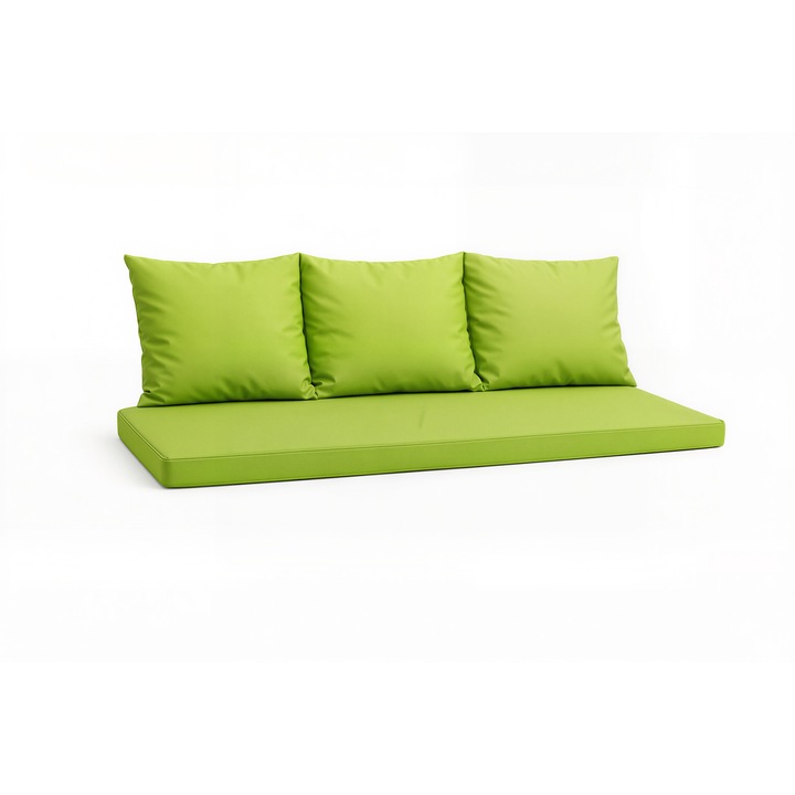 Perna canapea de gradina din mobilier de gradina polyrattan, Old Garden, sezut 160 x 50 si Perna spatar 50cm, Verde deschis