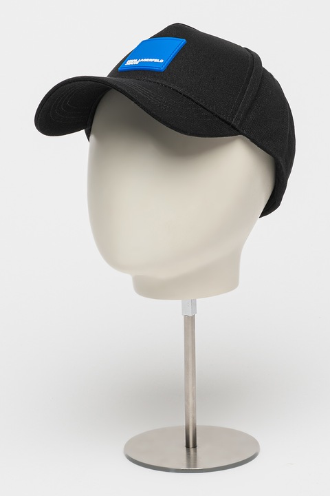 KARL LAGERFELD JEANS, Sapca din bumbac cu logo Box, Negru, Albastru