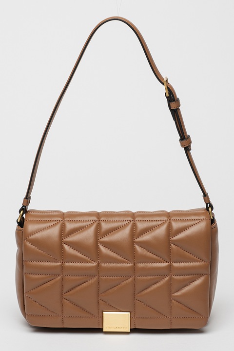 Karl Lagerfeld, Geanta de piele cu bareta de umar Kuilt, Maro