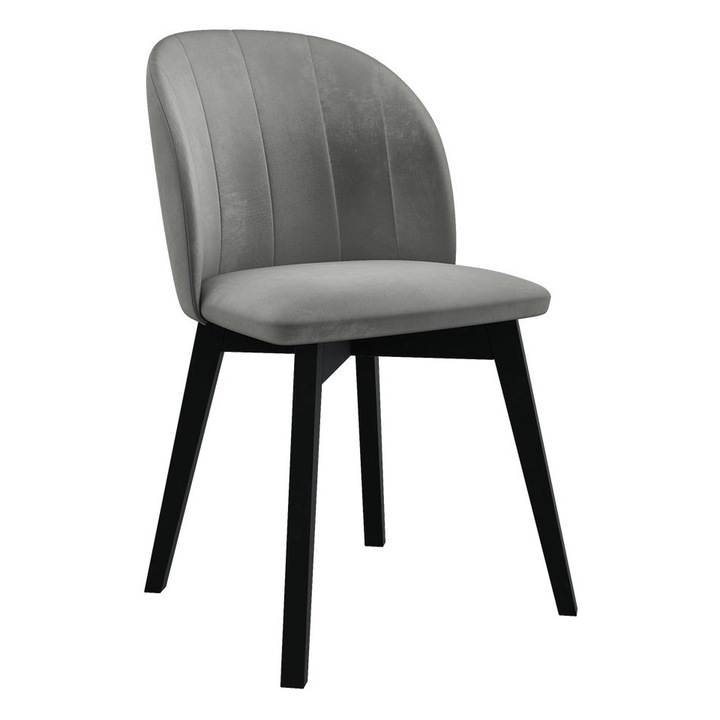 Scaun Tistomalo, MIRJAN24, negru + gri, 53x57x83 cm