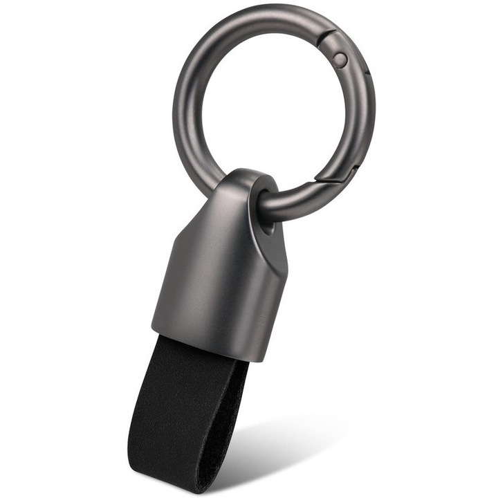 Breloc Cheie Auto Lant Inel Clema Cheie Mica Xyedyaup Accesoriu Cu Breloc, Piele Ecologica / Aliaj, Negru