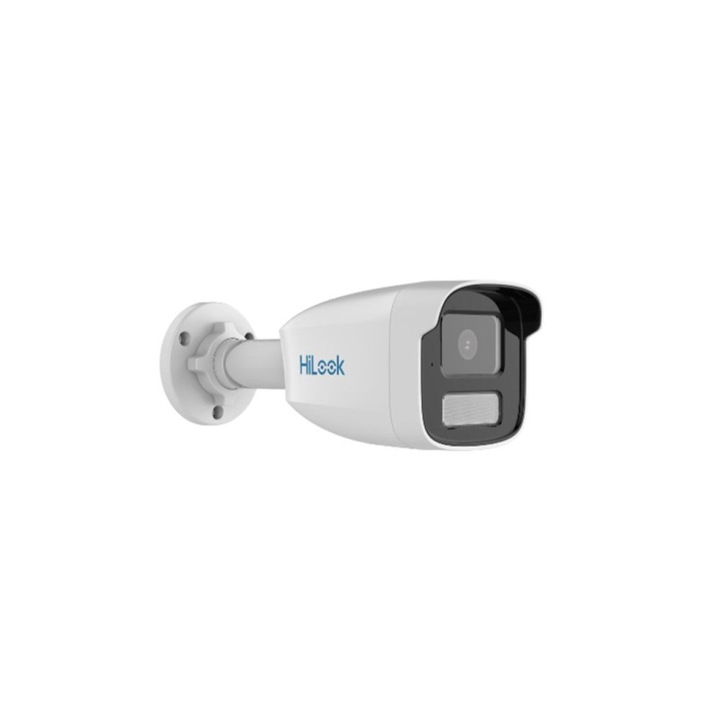 Camera supraveghere exterior IP cu iluminare duala Hikvision Hilook ColorVu IPC-B429HA-LU(2.8MM), 2 MP, 2.8 mm, IR/Lumina alba 50 m, microfon, PoE