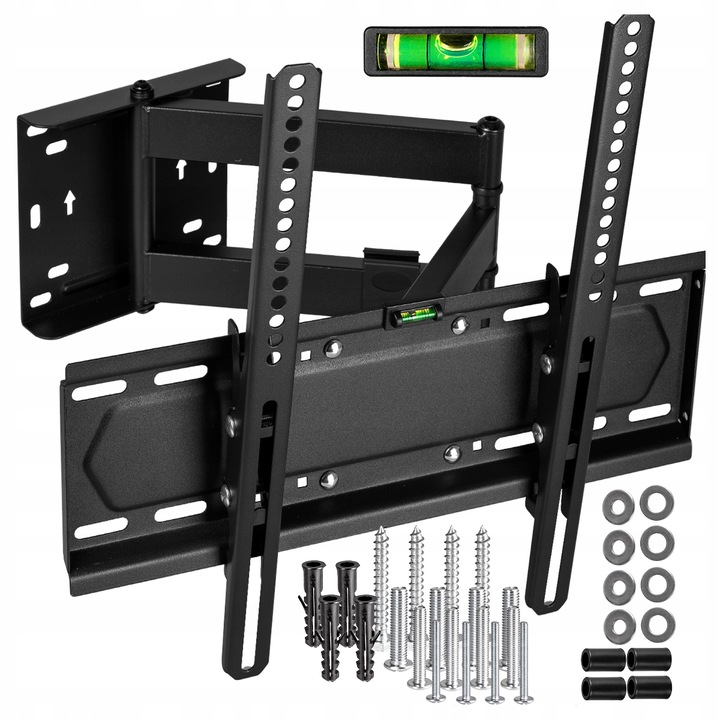 KingMount KG-1038 Стенна стойка за телевизор Sydney, универсална, диагонал 23″ - 55″, макс. 35 кг, Vesa 75x75 - 400x400, черна