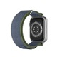 Curea Nailon Trail compatibila cu Apple Watch SE3/SE2/SE/11/10/9/8/7/6/5/4/3/2/1 - 38/40/41/42MM CASEY STUDIOS™, Ajustabila, Respirabila, Material Textil, Verde Alb