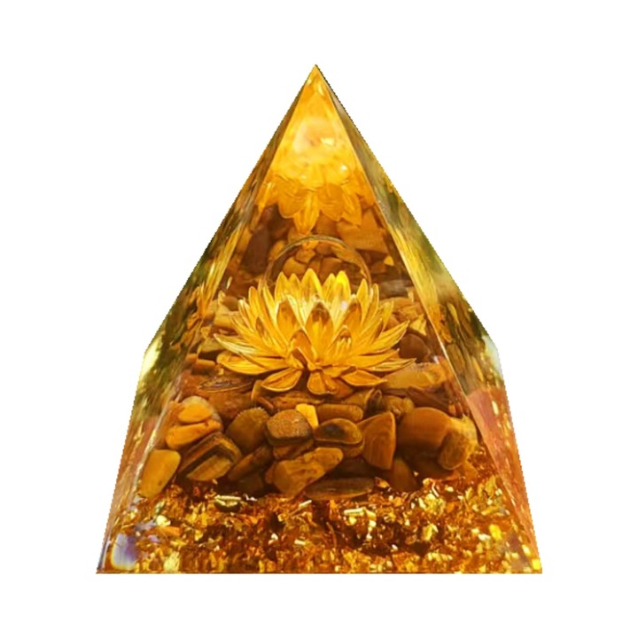 Piramida de cristal 5cm, piatra de vindecare naturala, energie pozitiva