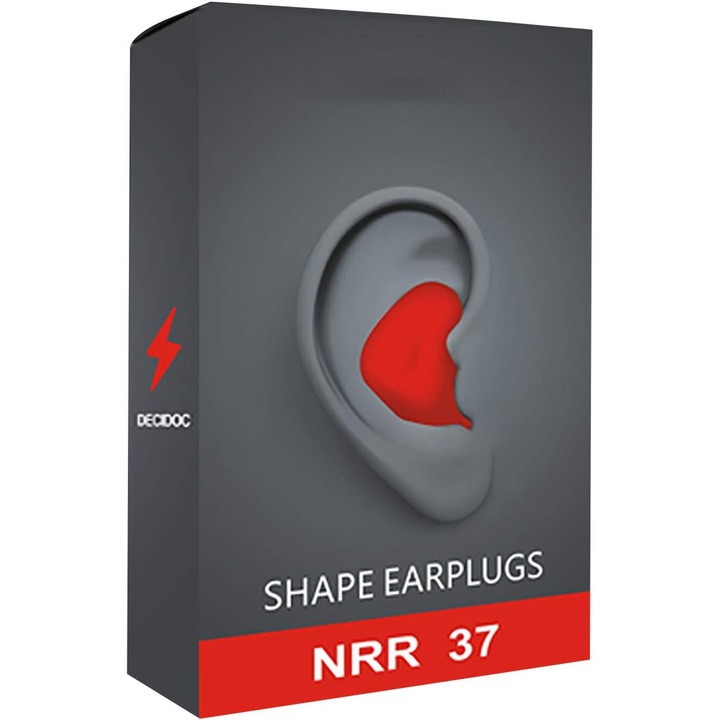 Casti de urechi personalizate pentru somn, protectie auditiva, izolare fonica, rosii