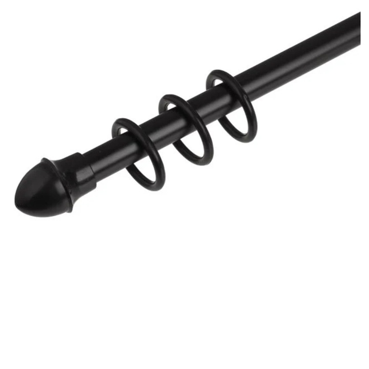 Galerie pentru perdele, extensibila, metalica, neagra, 60-110cm