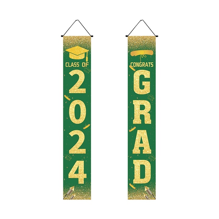 Banner de absolvire 2024, decorativ, multicolor, 71"x12", pentru interior si exterior