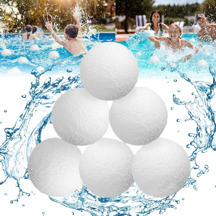 Set filtre pentru piscina, burete absorbant pentru curatarea baii, curatare si decalcifiere spa, 25x35x0.8cm