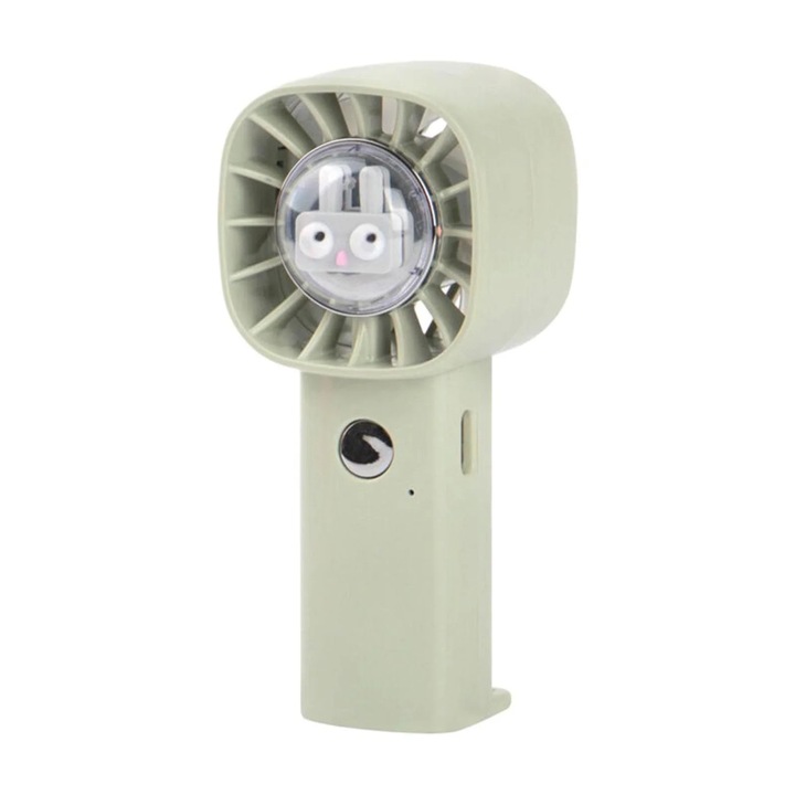 Ventilator portabil mini, cu incarcare USB, verde