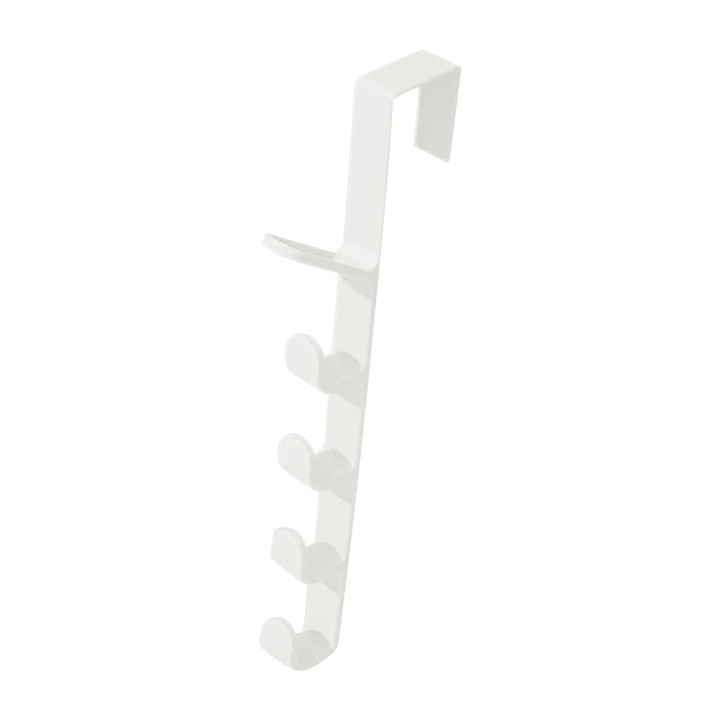 Suport de usa cu 5 carlige, organizator greu pentru haine si palarii, multicolor, dimensiuni standard