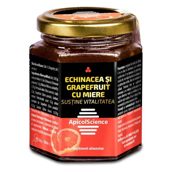 Miere cu Echinaceea si Grapefruit 200 ml, Synergy Plant