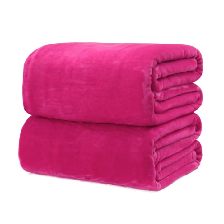 Patura Fleece Bobasndm, Multicolor, 20x15x5cm, pentru pat si canapea, usoara, potrivita pentru adulti si copii