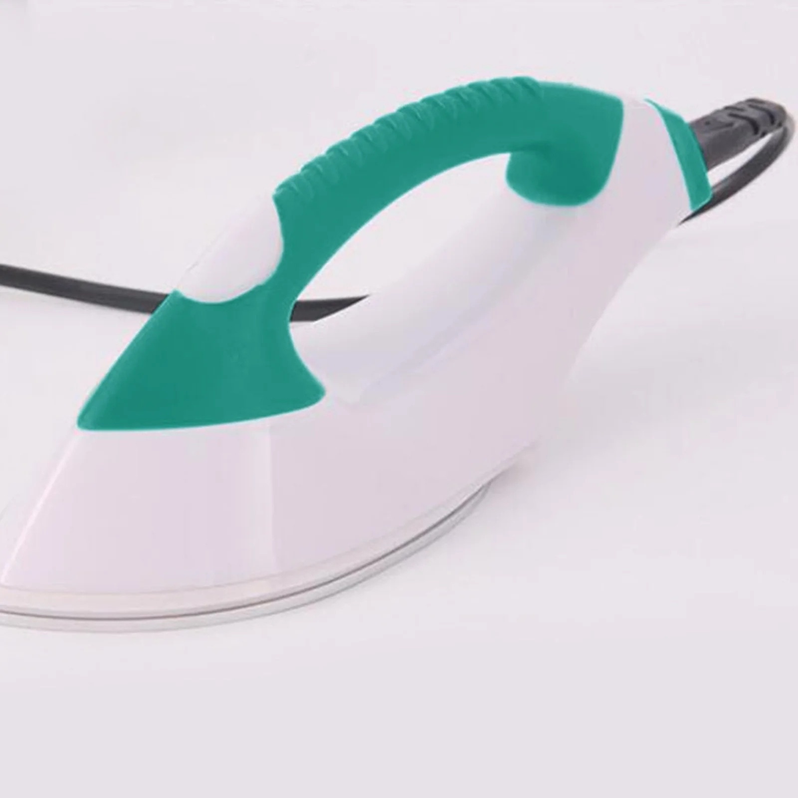 Fier de calcat electric mini, set cu adaptor US, verde/alb