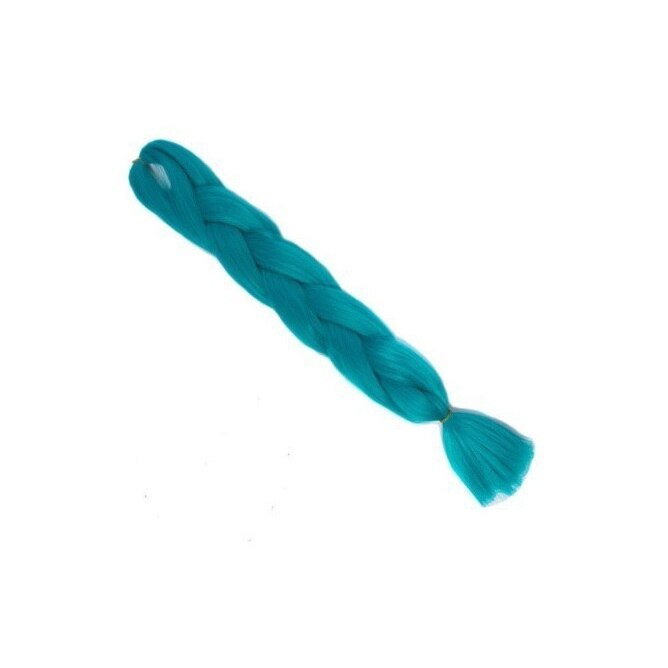 Extensie colorata de par pentru impletituri albastru turquoise 100 g (par sintetic)